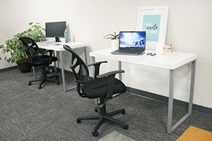 Desks in Co-Working Space